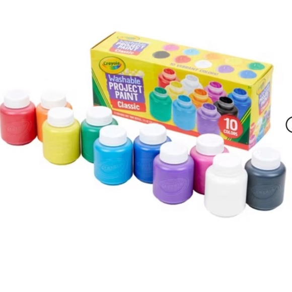 NWT Crayola 10ct 2oz Washable Kids Paint Classic Colors Bundle two boxes or 20ct - Picture 1 of 1